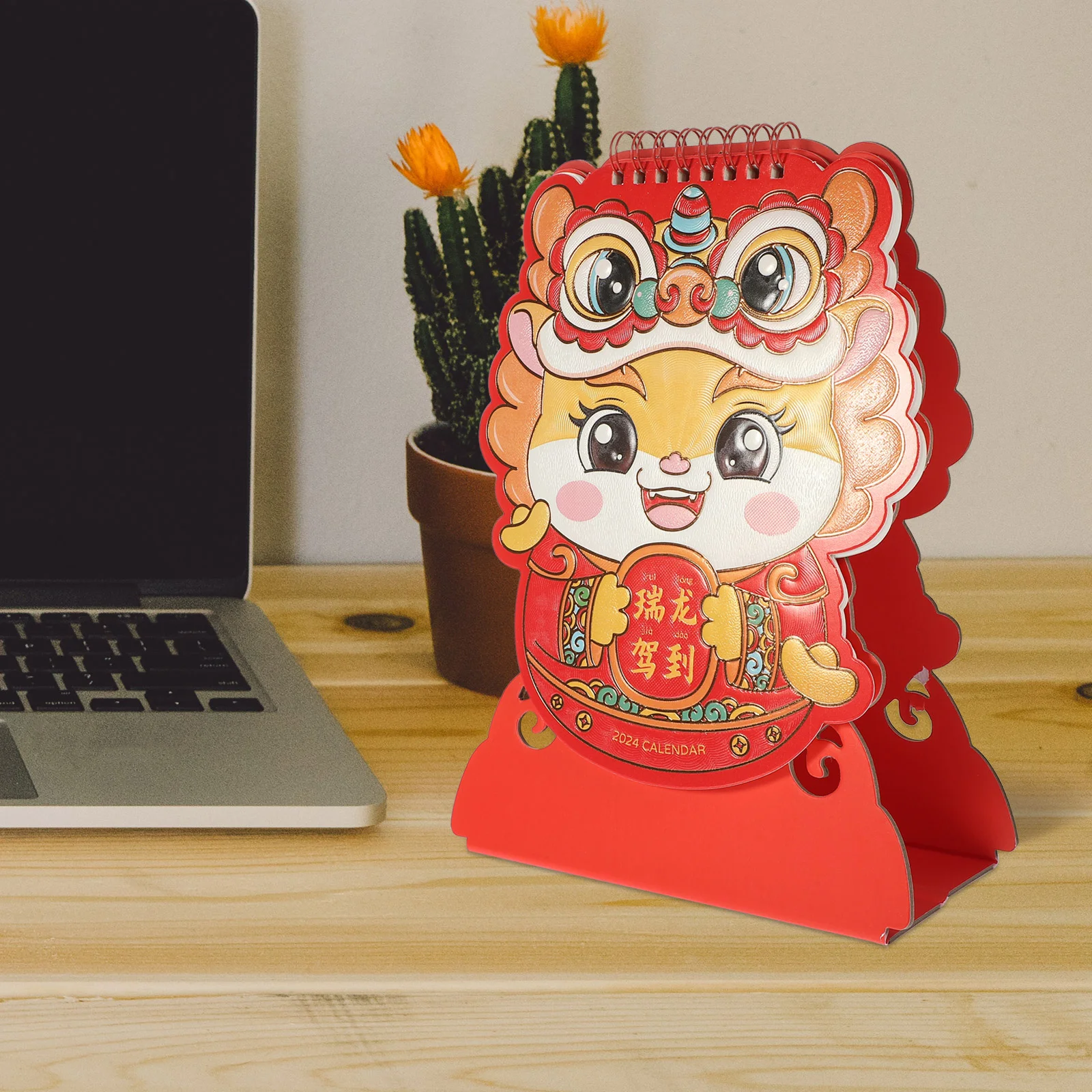 

Household Monthly Calendar Tabletop Desk Standing Home Decor Office Supplies Accessories