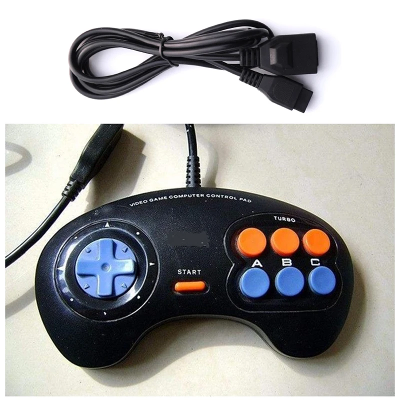 

9 Pin 1.8M/6FT Extension Cable Cord for Genesis Mega Drive Master System Controllers Handle Grip