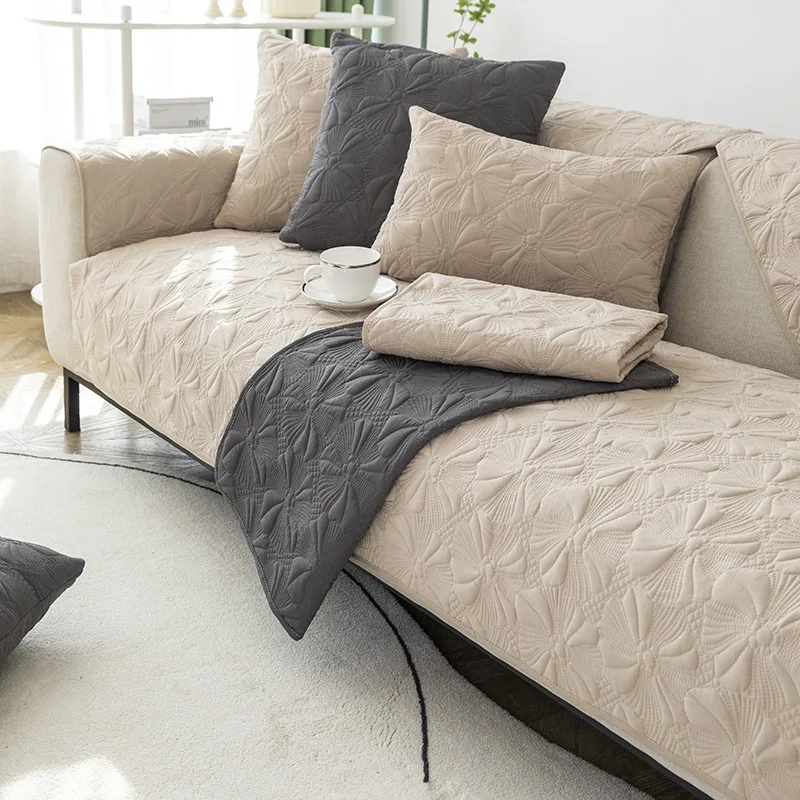 Non-slip Couch Seat Cover Breathable Jacquard Slipcover Loveseat Chair Protector