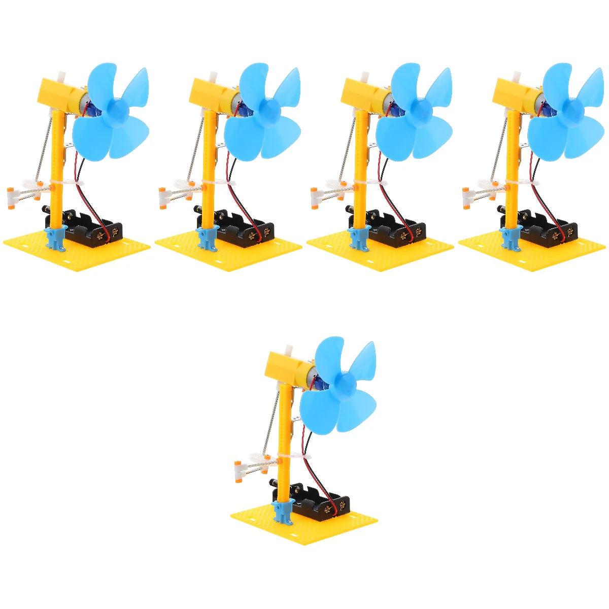 

5 Sets of Electric Fan Assembly DIY Wind Kits Science Experiment Kids Science