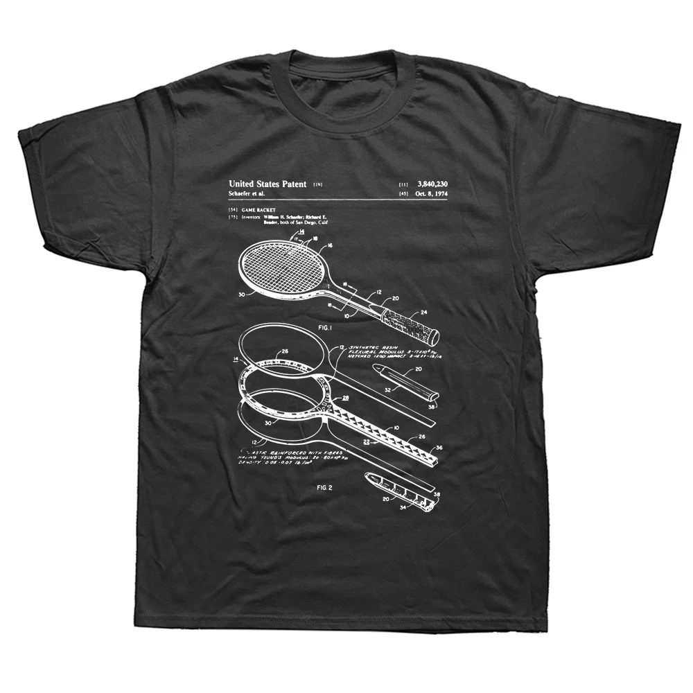

Забавная винтажная Теннисная ракетка, футболка с графическим рисунком, хлопковая уличная одежда с короткими рукавами, подарки на день рождения, летняя Стильная мужская футболка