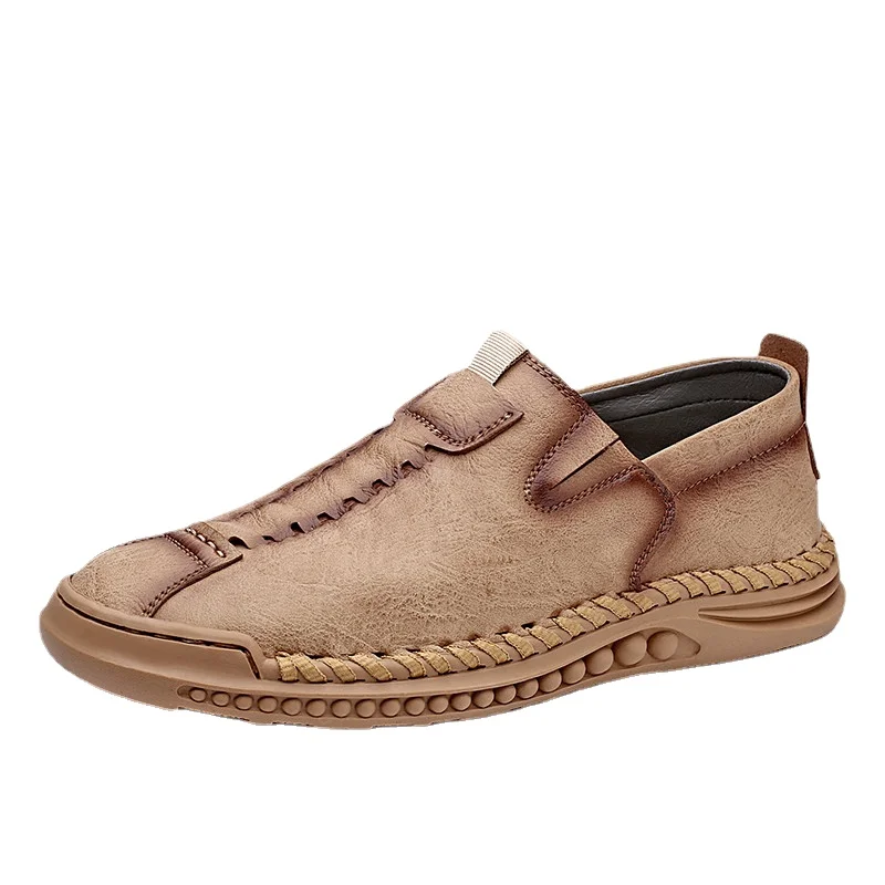 

New Men Loafers Spring Summer Soft Leather Sneakers Men Moccasins Breathable Casual Men's Shoes Driving Shoes Flat Shoes Size 46