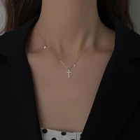 silver necklace simple collarbone chain cross star love pendant 20202 new fashion student girl choker