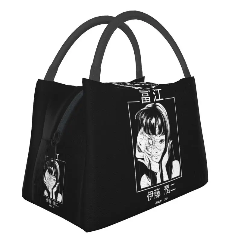 

Tomie Junji Ito Thermal Insulated Lunch Bag Japanese Horror Manga Uzumaki Lunch Tote for Outdoor Camping Travel Meal Food Box
