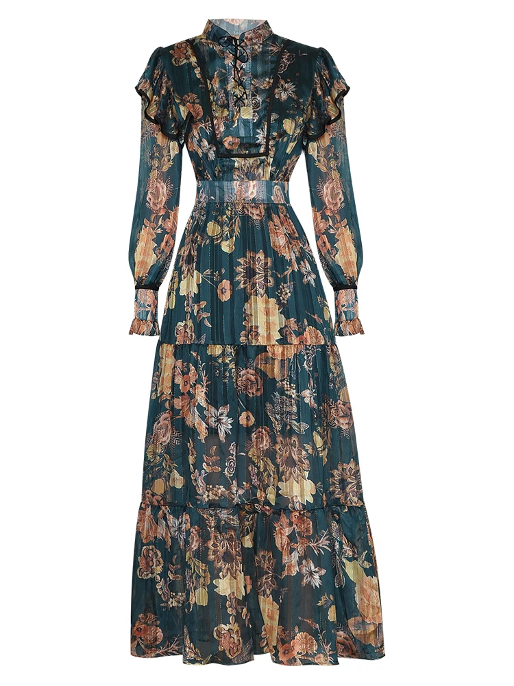 

Женское модельное платье миди вечерние длинным рукавом, дизайнерское праздничное повседневное винтажное элегантное шикарное платье с при...