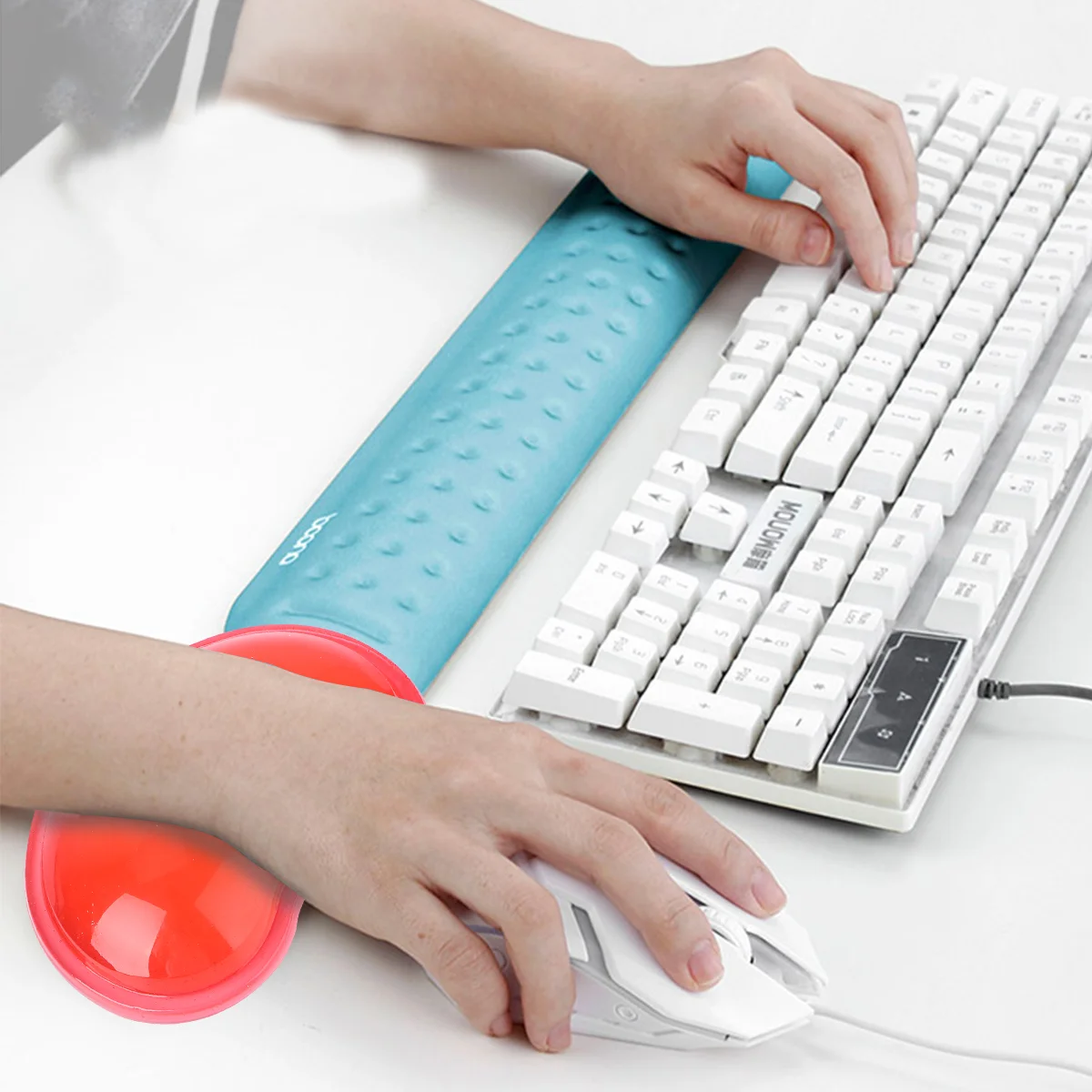 

Модный силиконовый коврик для мыши в форме сердца, прозрачный коврик для запястья для настольного компьютера, коврик для мыши с поддержкой клавиатуры, подушка для запястья, подставки