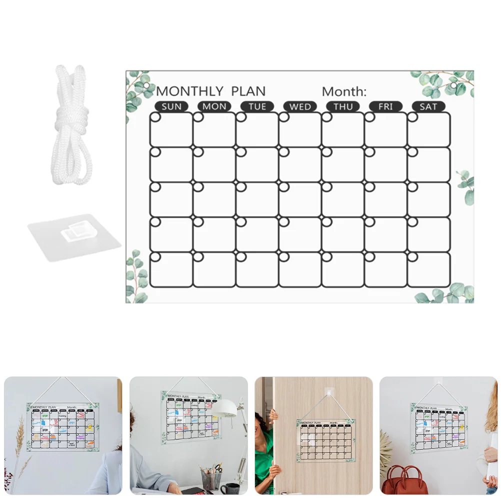 

1 Set Transparent Acrylic Memo Board Message Board Multi-functional Memo Board