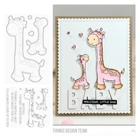 giraffe new metal cutting dies stamps scrapbook diary decoration embossing cut dies template diy greeting card handmade
