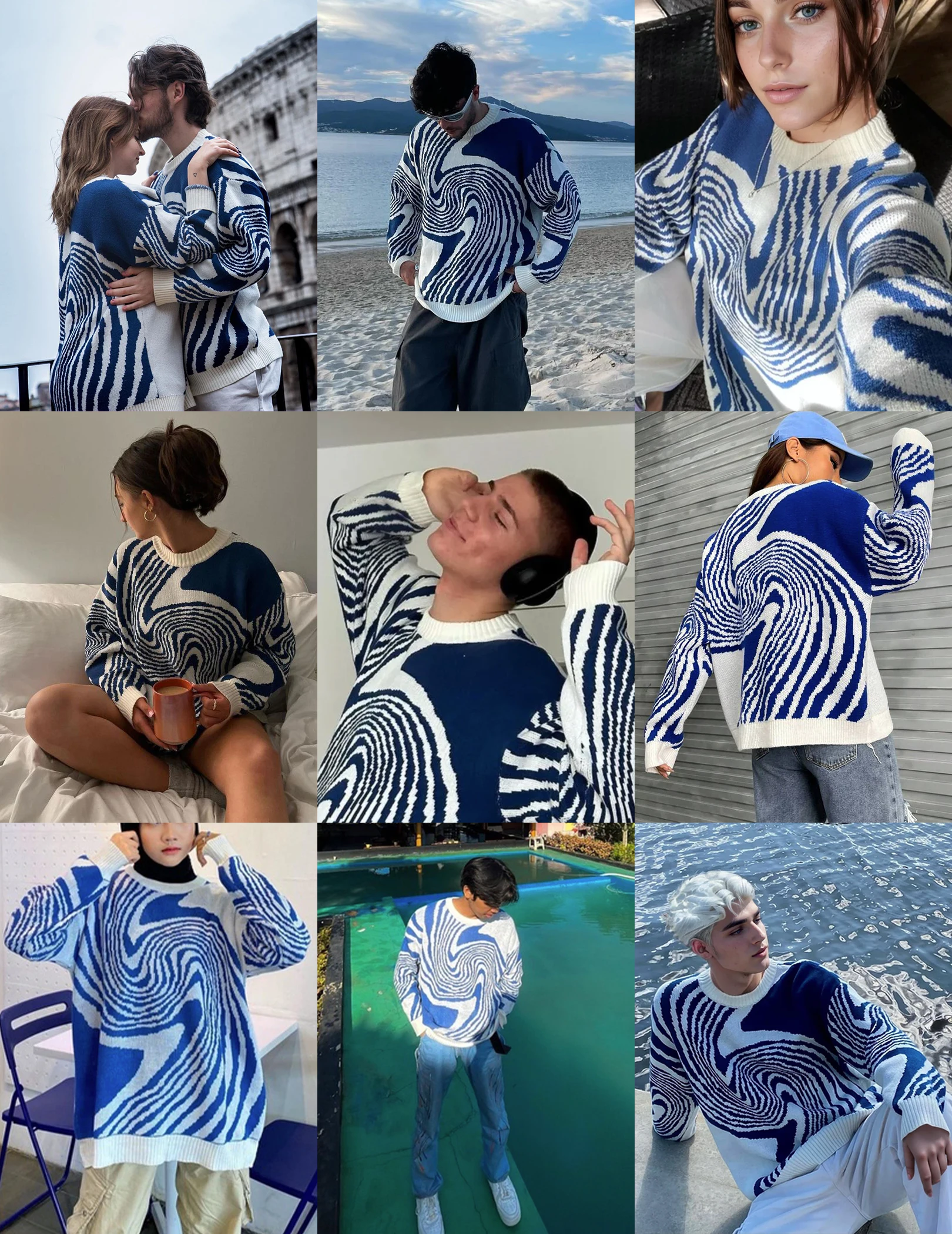 ZAFUL мужской свитер трикотаж мужская зимняя одежда пуловер новые толстовки и