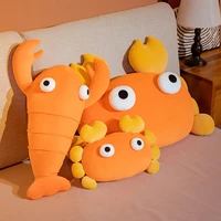 simulation shrimp crab doll plush toy childrens comfort pillow home decoration sofa bedside cushion