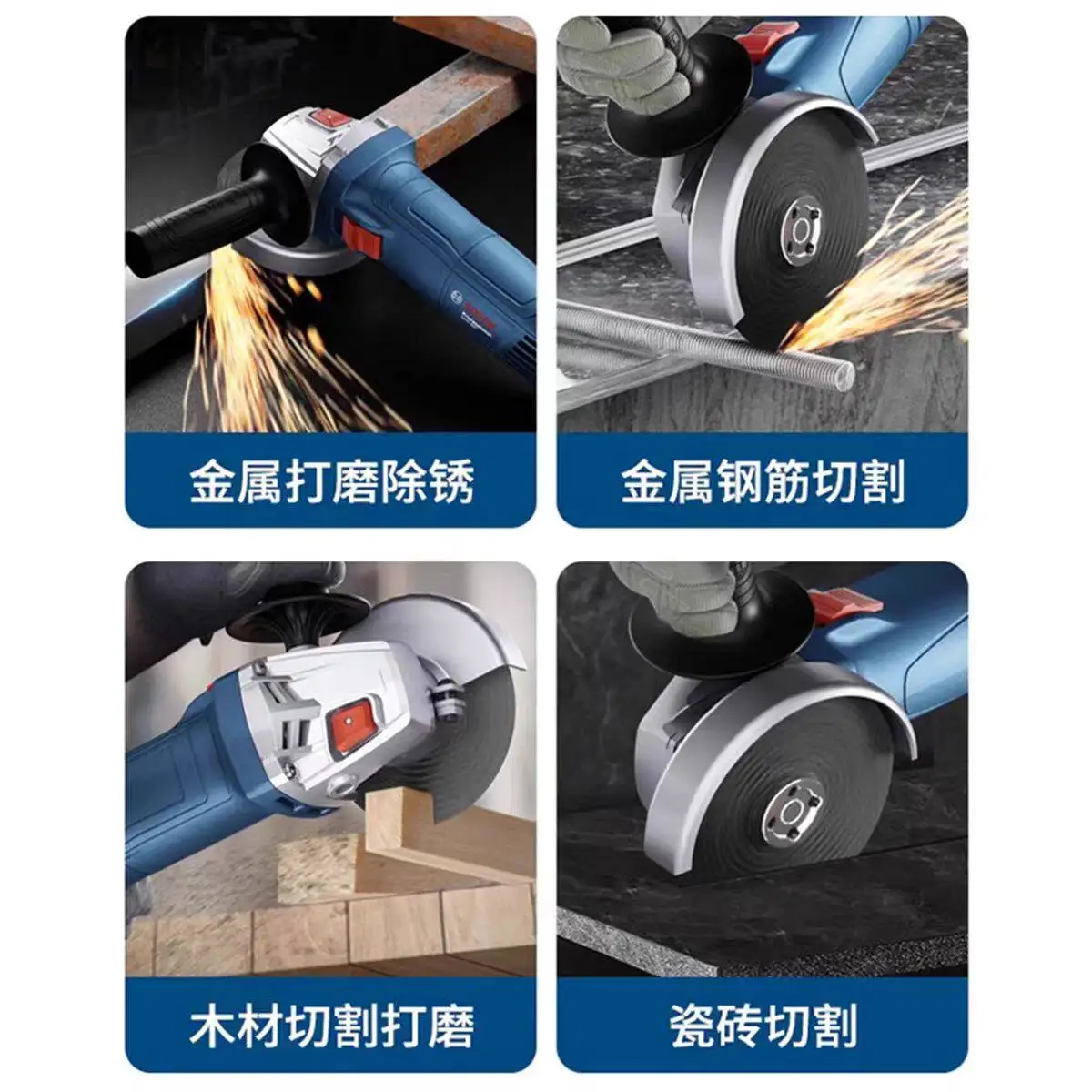 Фото Угловая шлифовальная машина Bosch GWS700: полировальная, шлифовальная и отрезная машина, компактная многофункциональная шлифовальная машина, бытовая ручная шлифовальная машина №3