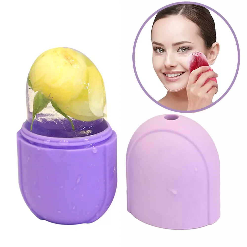 

Skin Care Beauty Lifting Contouring Tool Silicone Ice Cube Trays Ice Globe Ice Balls Face Massager Facial Roller Reduce Acne