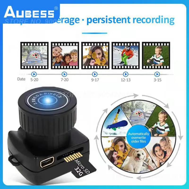 

Миниатюрный цифровой видеорегистратор с микрофоном, маленькая Водонепроницаемая Hd-видеокамера, Y2000, Черная Спортивная микрокамера, секретный видеорегистратор