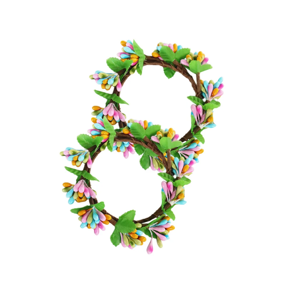 

Wreath Door Easter Front Springgarland Hanging Decorberrytaper Decorative Hanger Leaf Egg Green Adornment Fake Ring Flower