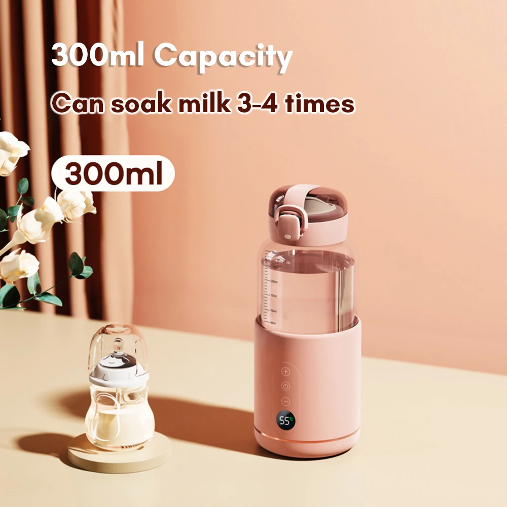 

Electric Portable Baby Bottle Warmer USB Rechargeable 300ML Capacity Travel Camping Dissolve Formula Milk Instant Water Warmer