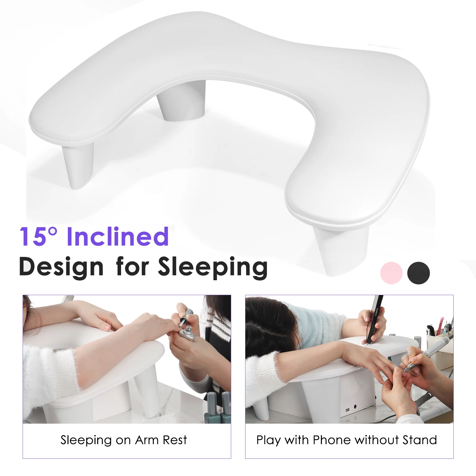 Новый дизайн подставки для ногтей двух рук мягкая подставка под руки с наклоном