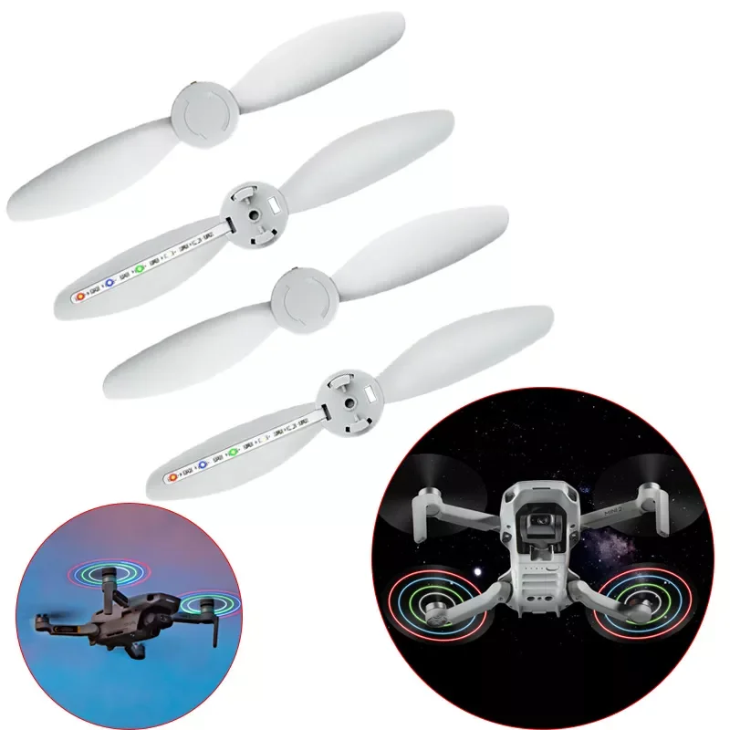 

MINI 2 Propellers,Rechargeable Low-Noise Quick-Release Prop Folding LED Light Flash Propeller for DJI mini 2/mini se drone