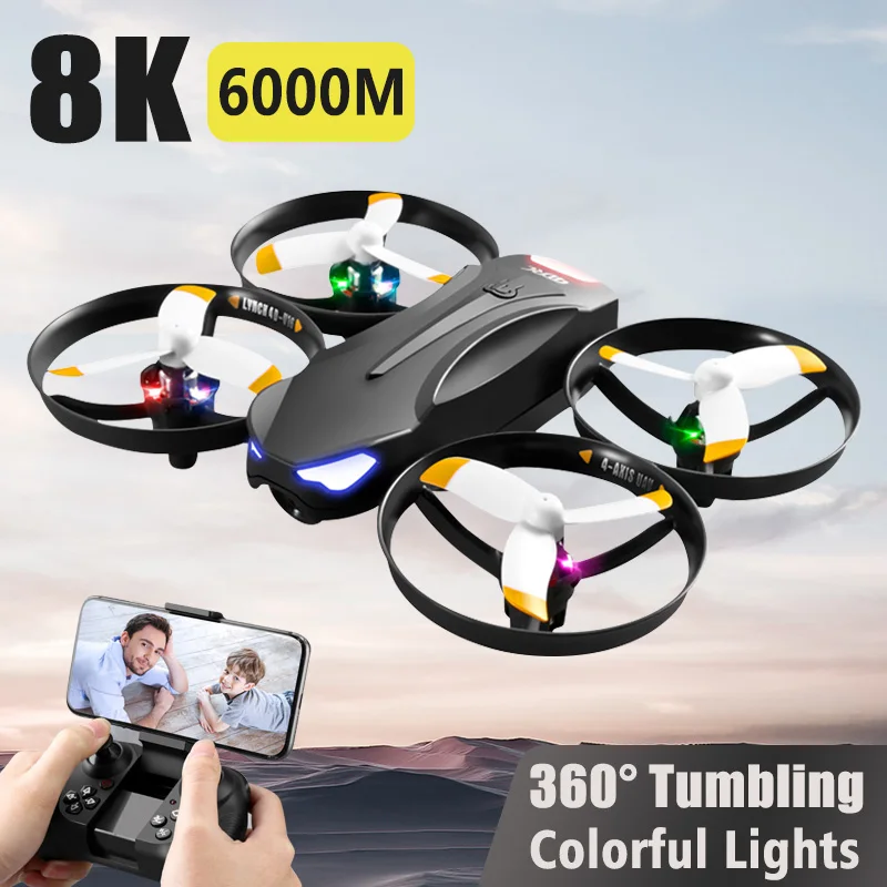 

New V16 Mini Drone 10K HD Camera Aerial Camera Professional RC Colourful Lights Quadcopter Children's Toys Aerial Distance 6000M
