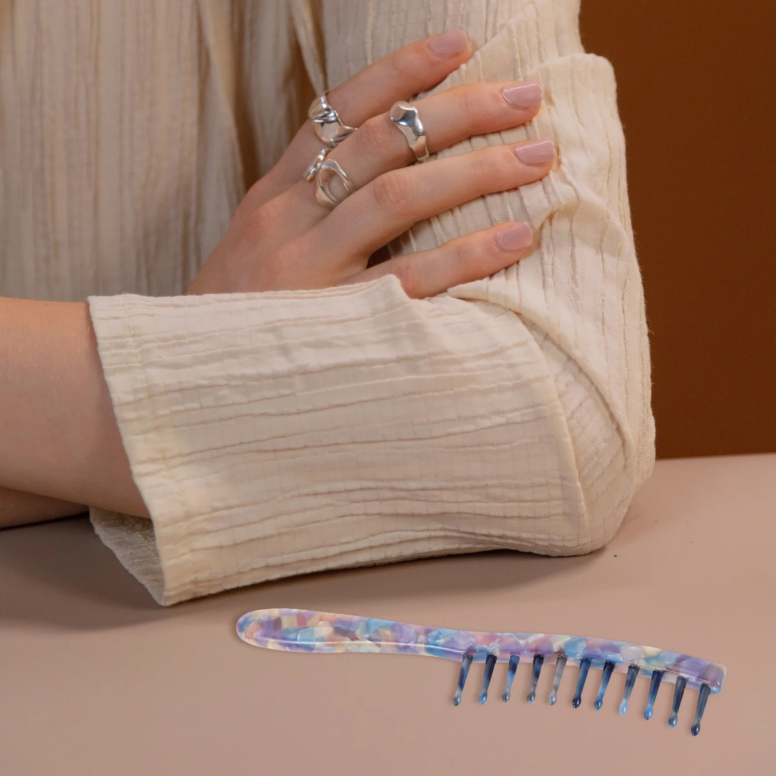 Текстурированная массажная расческа расчески с крысиным хвостом для женщин