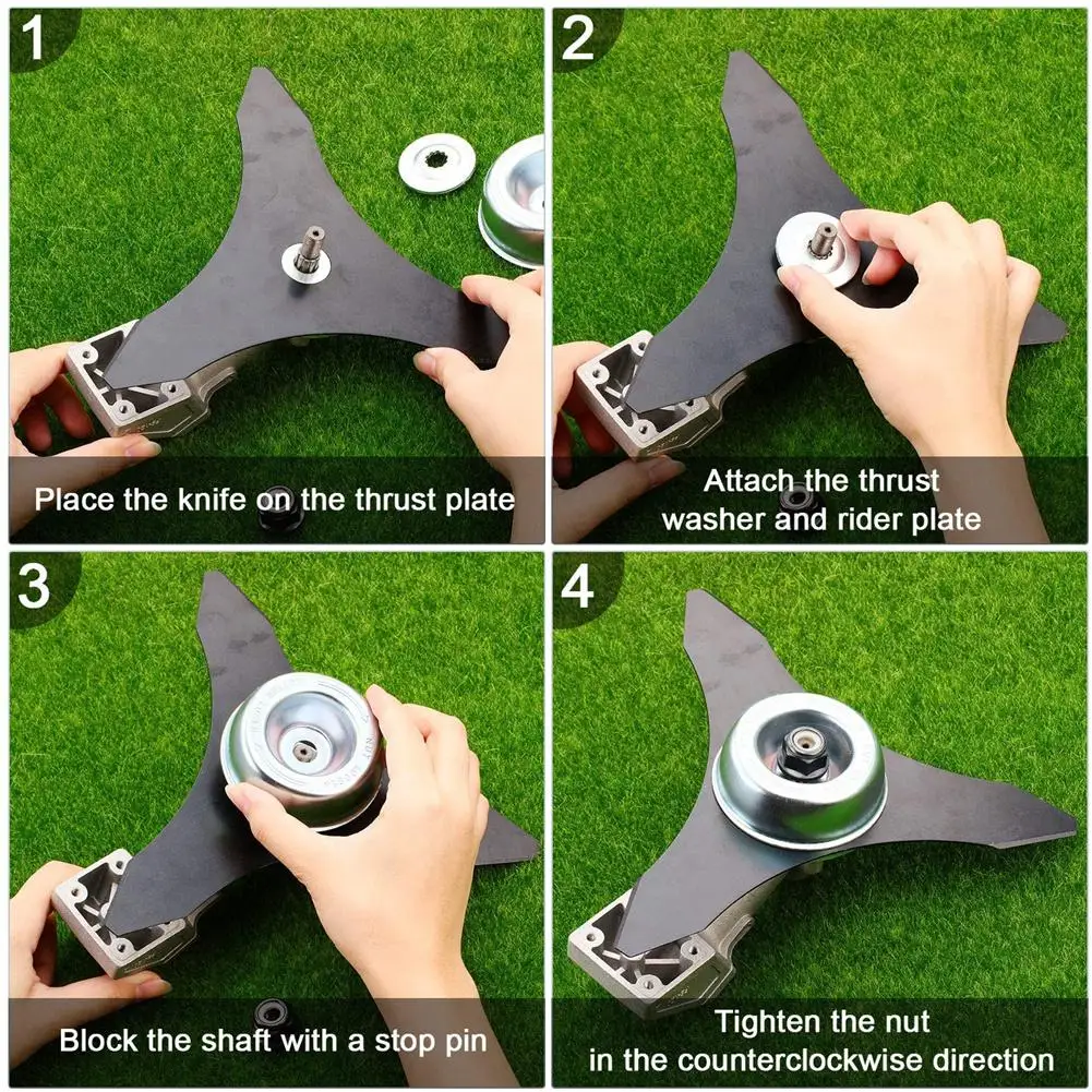 8pcs/set Weed Grass Blade Adapter With Easy Installation Gardening Machine Lawnmower Kit home tool parts |