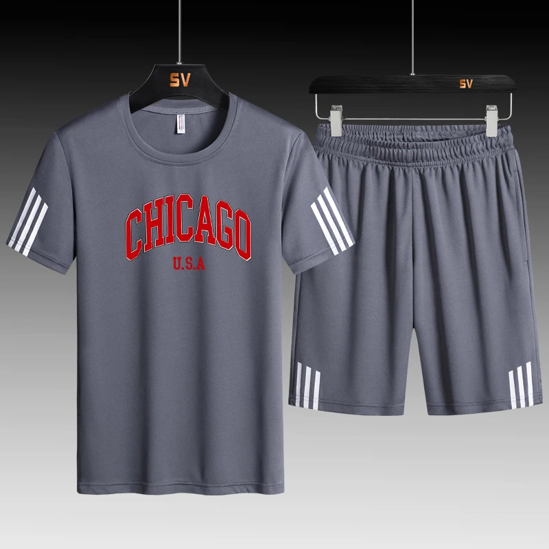 Мужская футболка с коротким рукавом и спортивная одежда