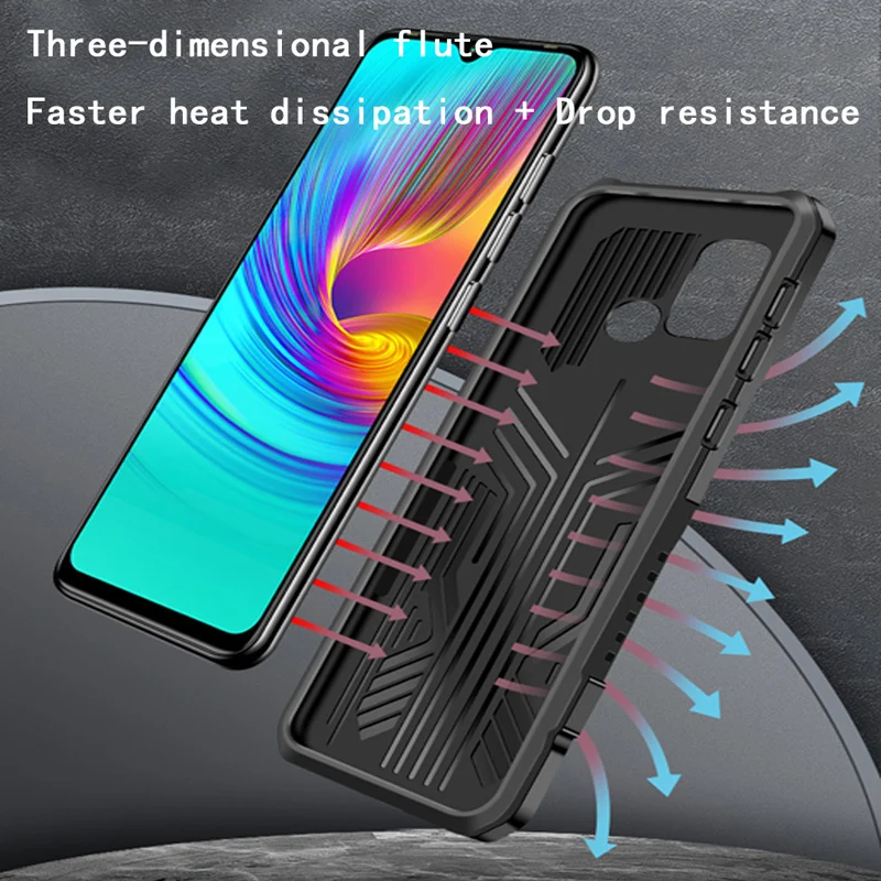 armor shockproof bracket case for infinix hot 9 10 11 play kickstand phone cover for infinix note 7 lite protective coque fundas free global shipping