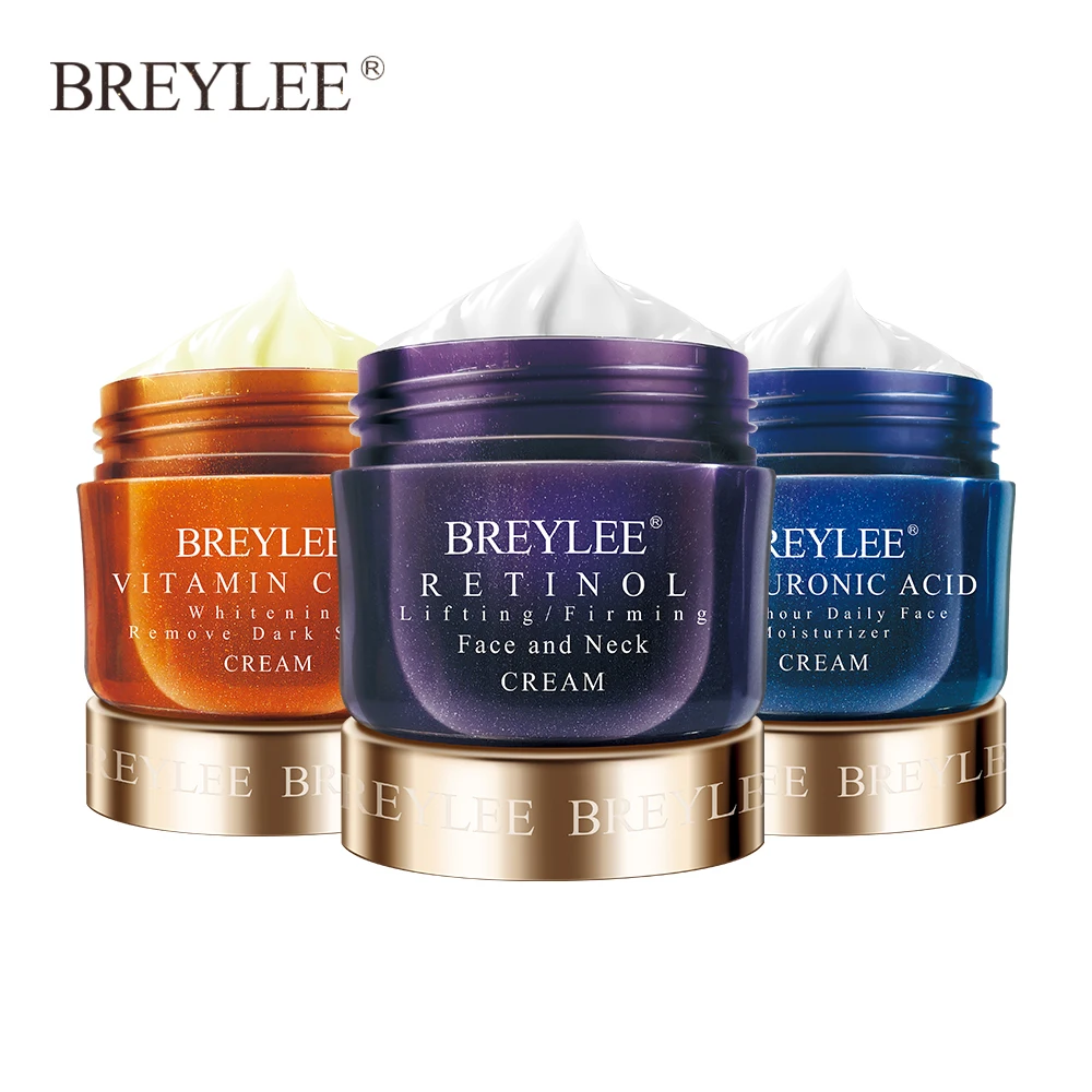

BREYLEE Face Cream Retinol Anti Wrinkle Whitening Moisturizing Day Cream Vitamin C Hyaluronic Acid Skin Care Acne Treatment 40g