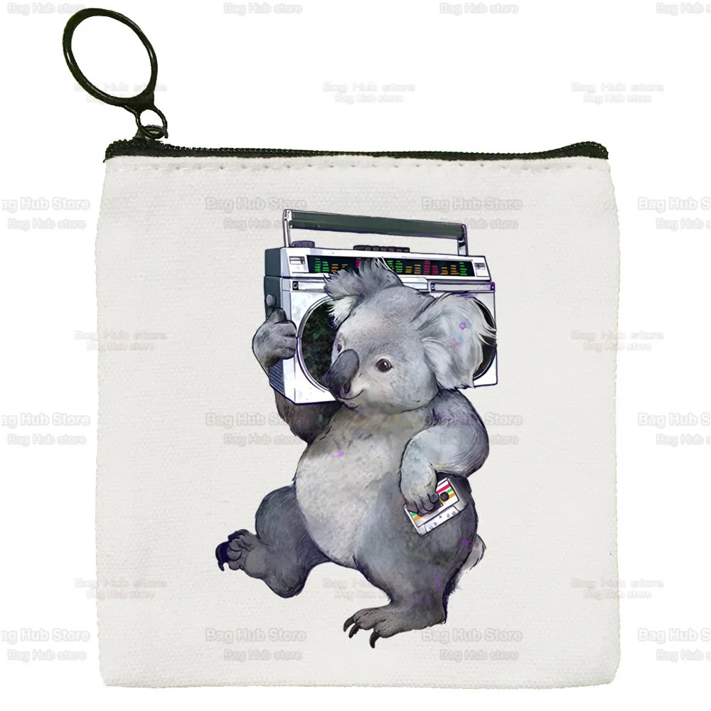 Koala Be My Eucalyptus Tree New Women's Bag Pure White Bag Handmade Cute Animal Cloth Bag Coin Purse Whiteboard  Bag Handbag