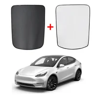 Glass Roof Sunshade For Tesla Model Y Roof Sun Visor with UV Heat Insulation Cover Gray Set of 2 for 2020 2021 2022  Model Y