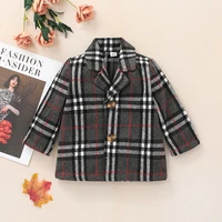 childrens jackets spring and autumn infant baby outer wear coat middle and small childrens plaid coat toddler fall clothes