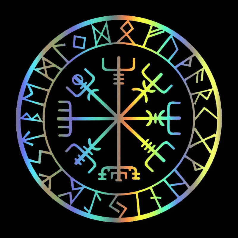

Виниловая наклейка различных размеров/цветов, Vegvisir Compass, автомобильная наклейка, водостойкий автодекор на бампере, окно ноутбука 20807 #