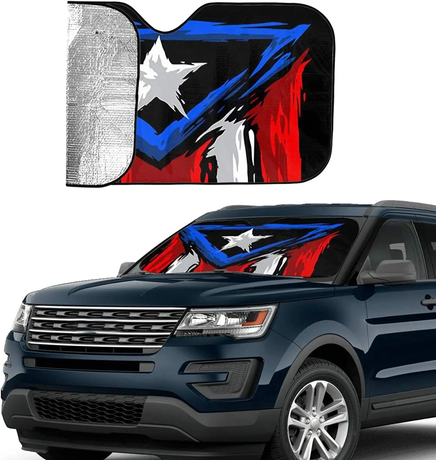 Козырек на лобовое стекло MSACRH для автомобиля флаги Пуэрто-Рико козырек от солнца