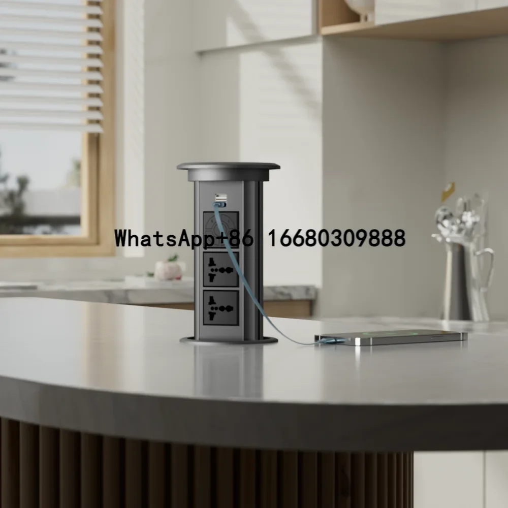 Умная моторизованная всплывающая розетка беспроводное зарядное устройство 15 Вт