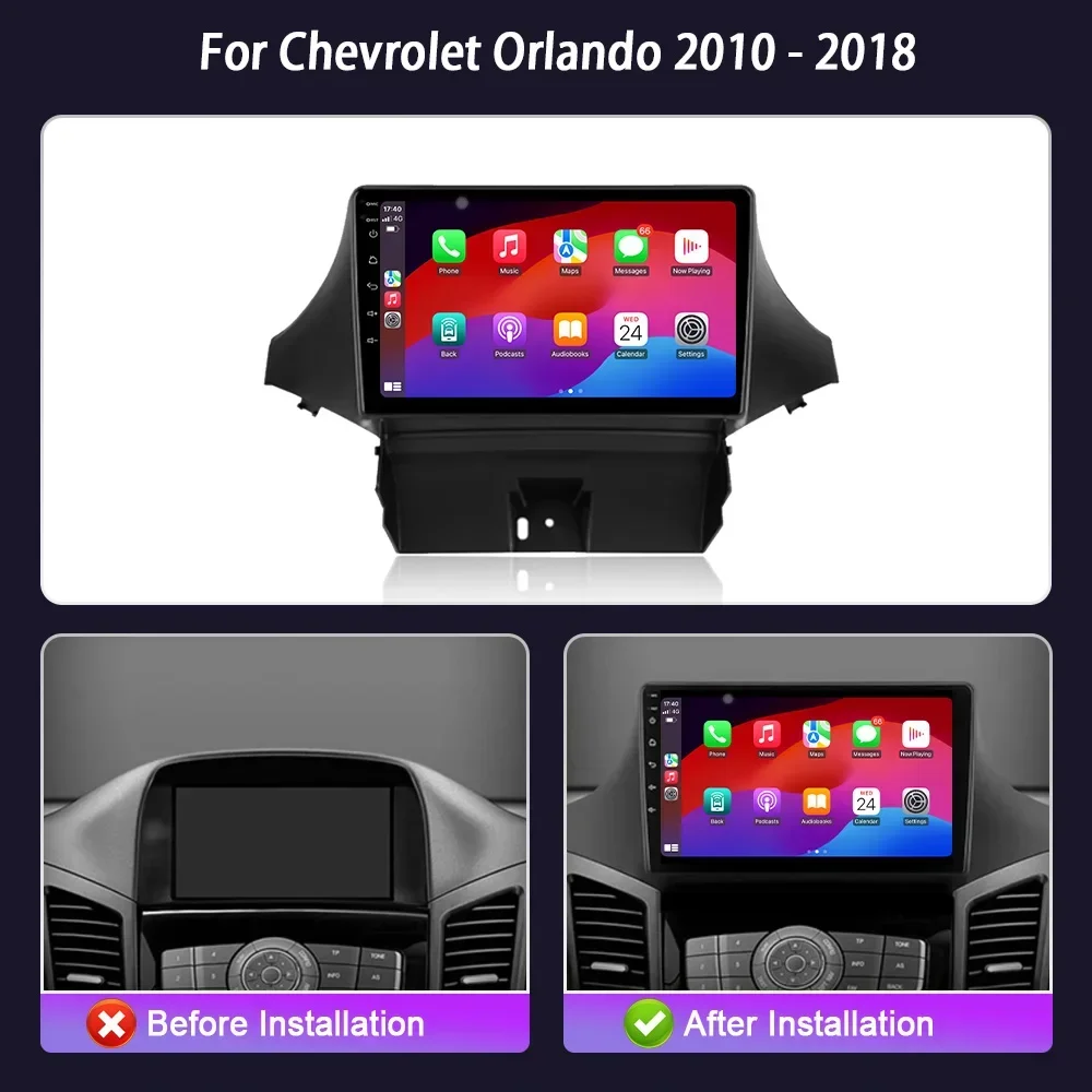 Android 14 для CHEVROLET ORLANDO 2010-2018 автомобильный радиоприемник мультимедиа беспроводной