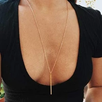 geometric long rectangle pendant necklaces for women girls elegant fashion clavicle necklace fashion jewelry accessories gifts