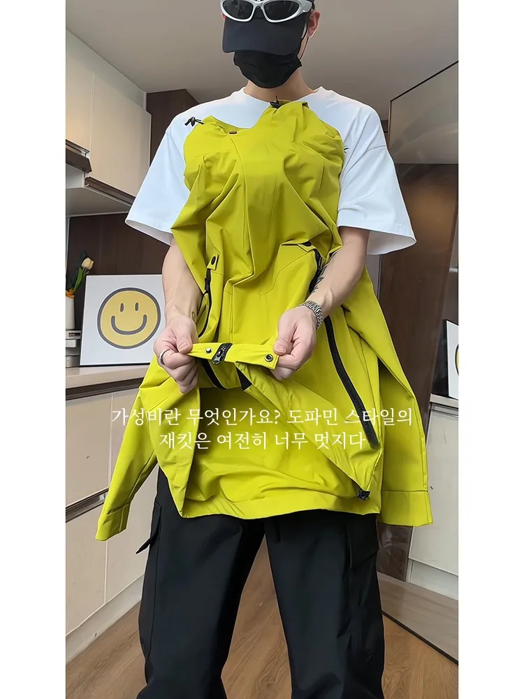 Dopamine Outdoor Jacket Men's Spring and Autumn Storm Waterproof Mountaineering Outerwear Functional Sle American Cargo