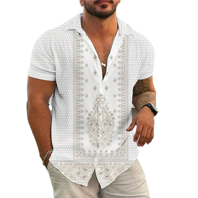 

Casual Floral Beach Men's Shirt Summer Short Sleeve Hawaiian Shirts For Man Plus Size Quick Dry Tee Shirt Men Clothes Camis