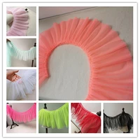 fluffy pleated mesh cloth widened clothing lace fabric diy girls one piece multi layer cake skirt curtain sewing accessories