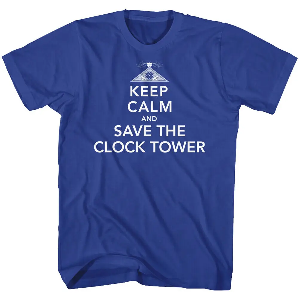 Мужская футболка с надписью Назад в будущее Keep Calm And Save Clock Tower