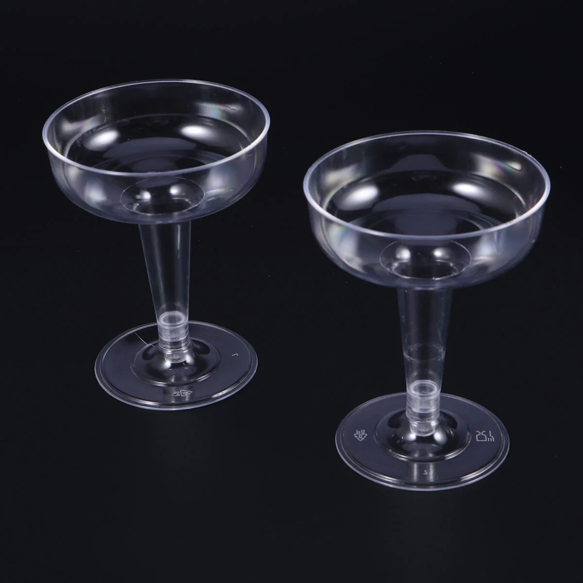 

Plastic Glasses Goblet Cups Cocktail Champagne Drinking Coupe Disposable Party Flutes Cup Clear Margarita Toasting Whiskey