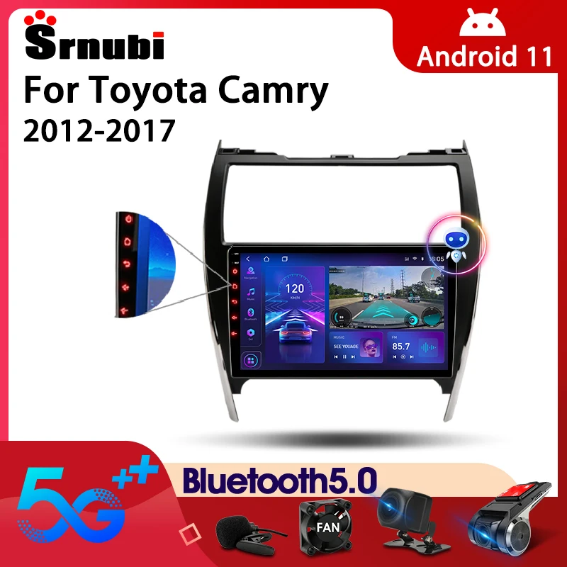 Srnubi Android 10 Car Radio For Toyota Camry U.S 2012-2017 Multimedia Video Player 2 Din 4G GPS Navigation Carplay DVD Head unit