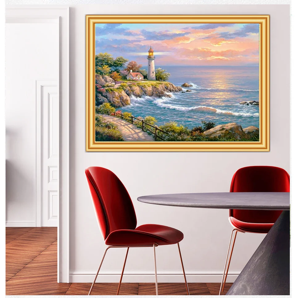 5d diy landscape diamond painting garden scenery house picture diamond embroidery mosaic cross stitch kits home decor gift free global shipping