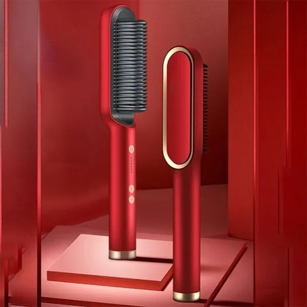 

NEW Hair Straightener Men Beard Comb Tourmaline Ceramic Hair Curler Brush Hair Comb Straighteners Curling Hair Iron Hair Brush