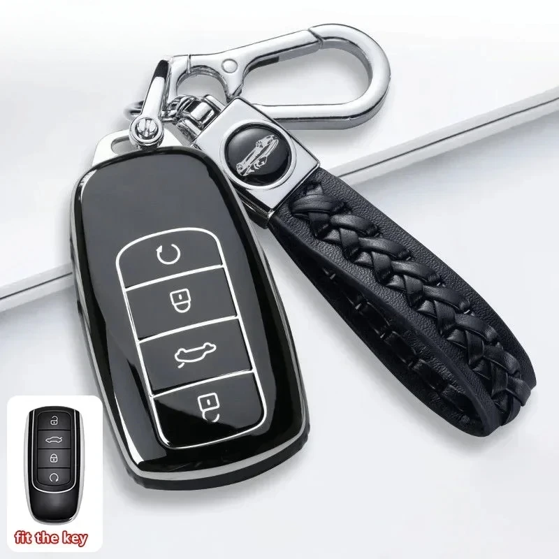 

Чехол для автомобильного ключа Chery Jaecoo J7 7 J8 Omoda 5 C5 Arrizo 5 6 PRO Plus Tiggo 7 8 Чехол с дистанционным управлением, сумка, брелок, аксессуары