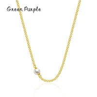 green purple classic fashion necklace s925 sterling silver perle figaro chain necklace for women party fine jewelry accessories