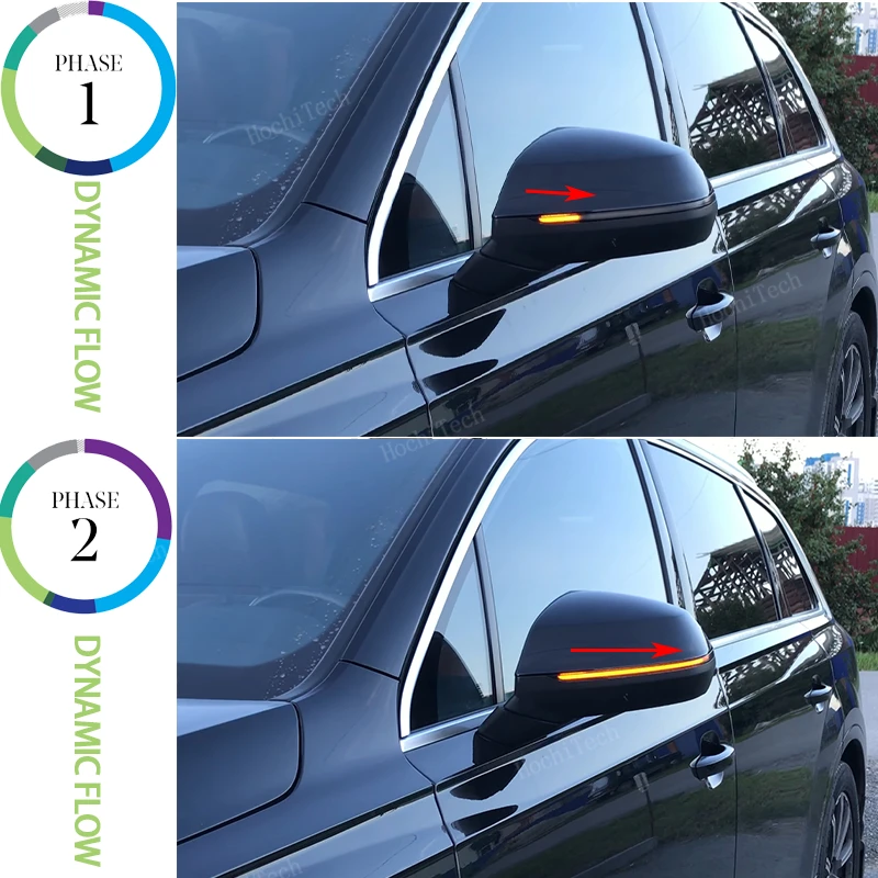 Дымчатые линзы боковое зеркало последовательный указатель поворота для Audi Q5 SQ5 FY