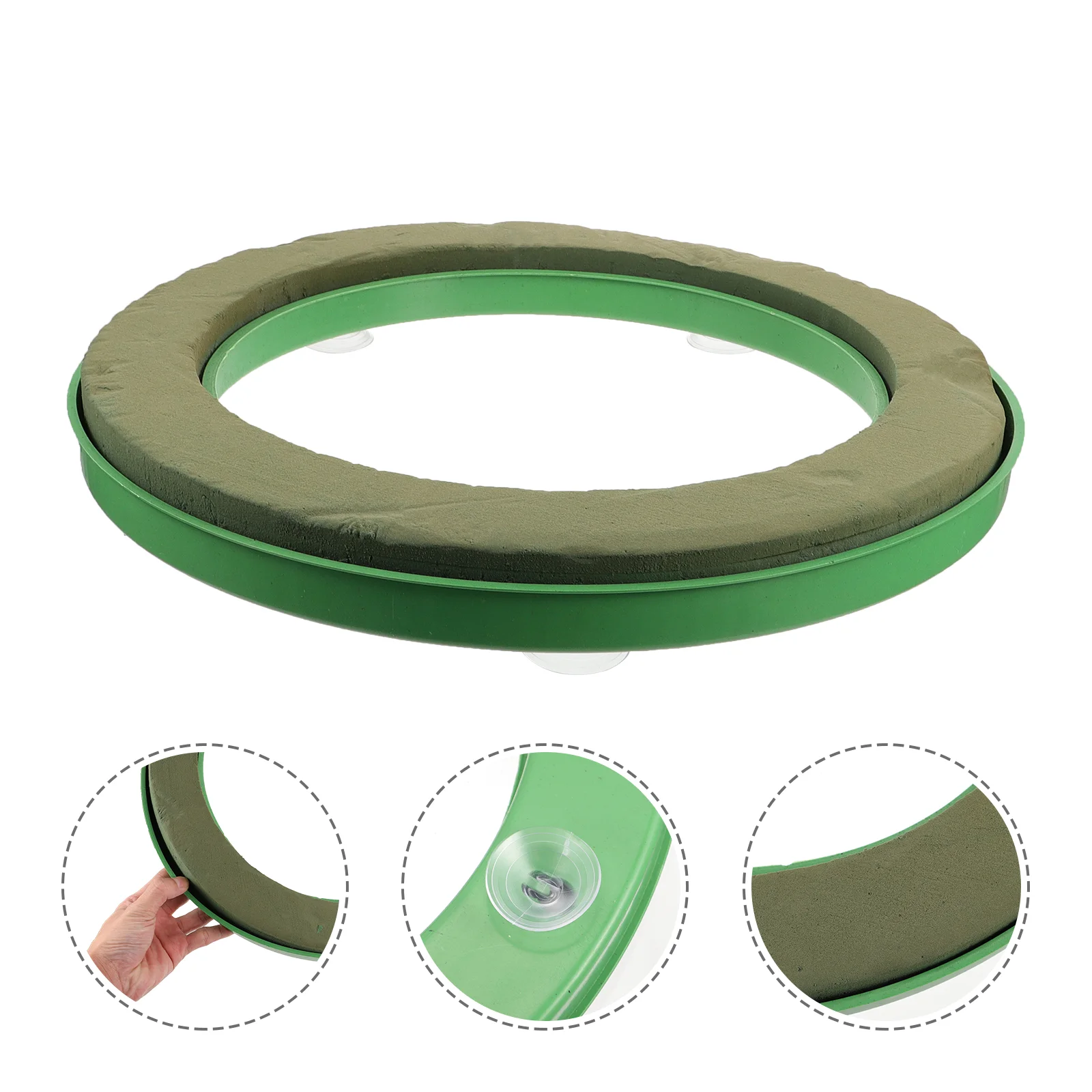 

Flower Ring with Suction Cup Green Wet Blocks Floral Block Artificial Floral Arrangements Mud for Florist Wedding Car