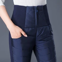new autumn winter women pants warm down cotton pants female casual fashion high waist pencil pants thick warm trousers