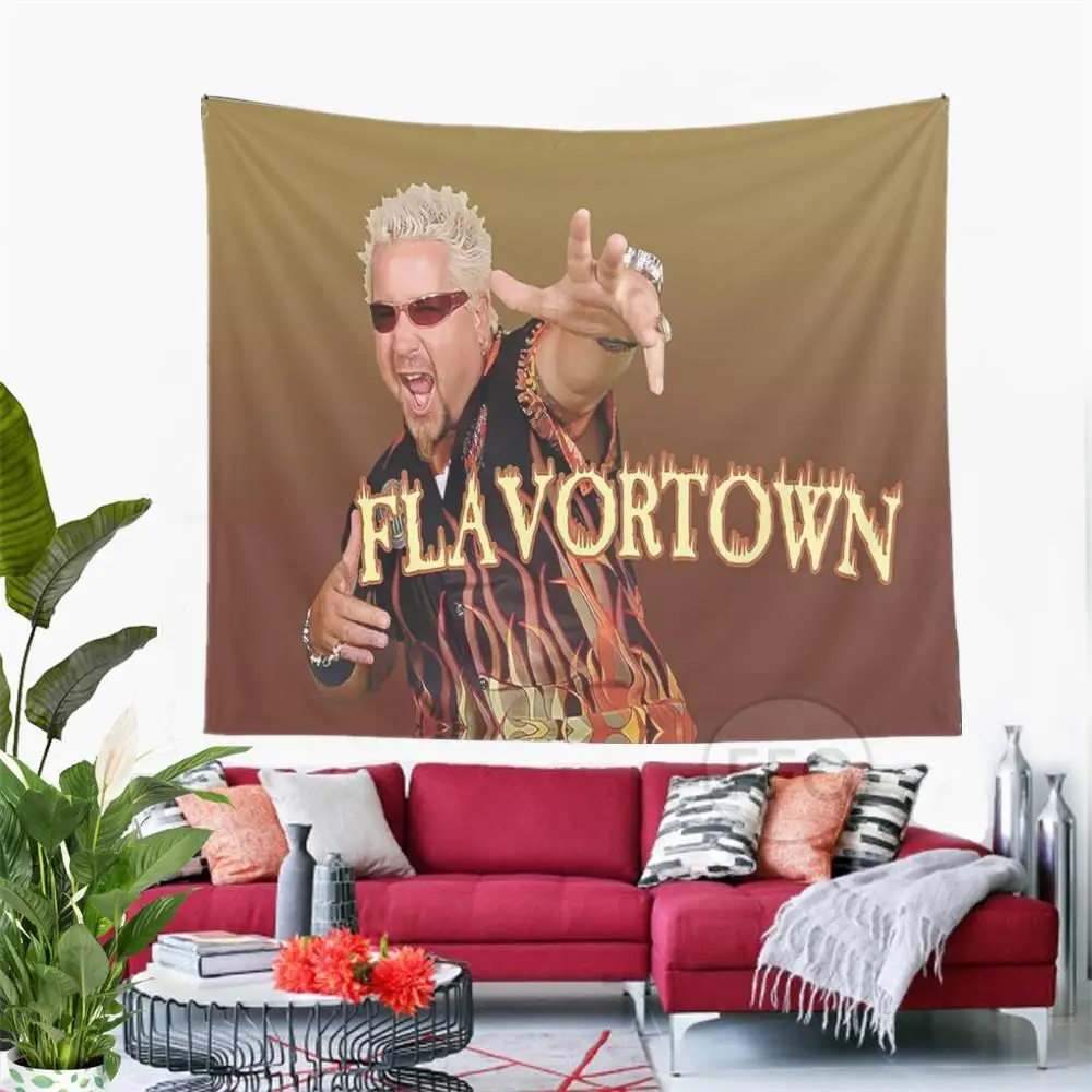 

Настенный гобелен с флагом флага флагштока парня Fieri, эстетический декор для комнаты, гобелен с мемом для колледжа, фоновая ткань для спальн...