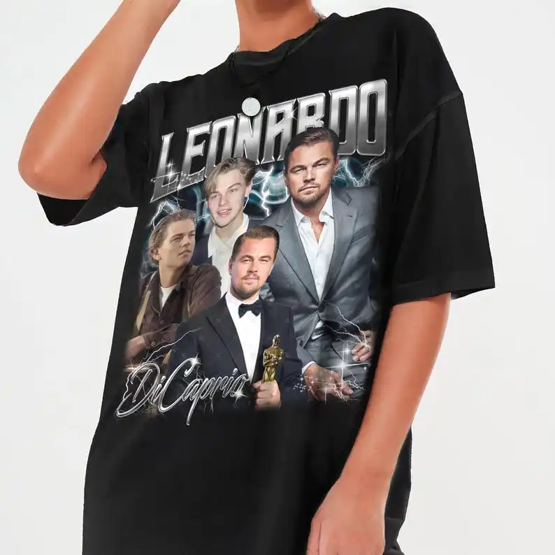 Ограниченная серия Leonardo DiCaprio винтажная рубашка в подарок унисекс стиле ретро 90-х